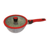 Wok con tapa 30'' antiadherente con apariencia de granito